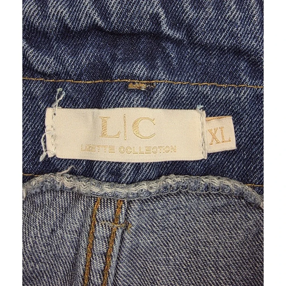 Lizette Collection High Waist Paper Bag Wide Leg‎ Jeans Women's Size XL 30x31
